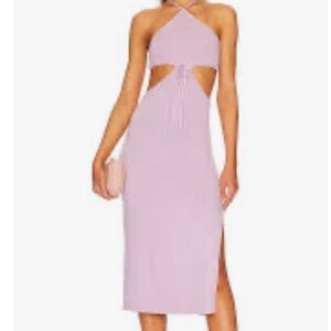 Revolve lavender knit halter dress